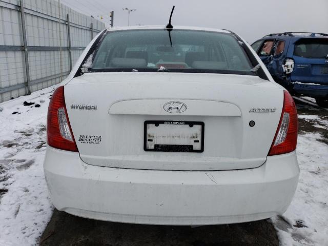 KMHCN46C49U330118 - 2009 HYUNDAI ACCENT GLS WHITE photo 6