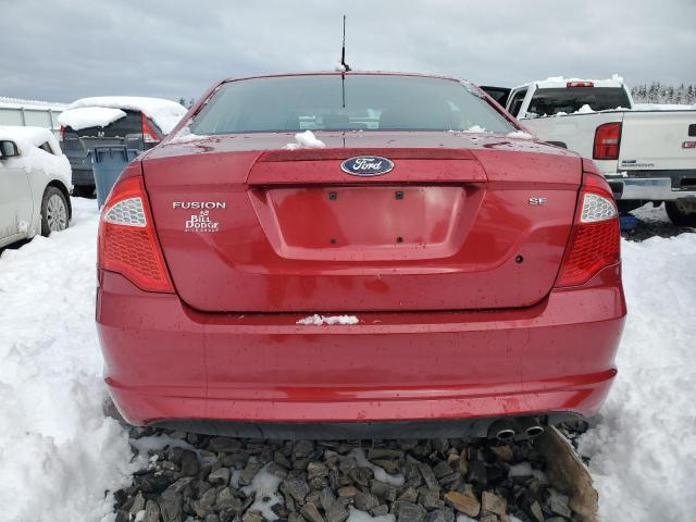 3FAHP0HA2BR151300 - 2011 FORD FUSION SE BURGUNDY photo 6