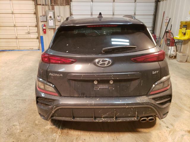 KM8K33A35NU860949 - 2022 HYUNDAI KONA N LINE GRAY photo 6