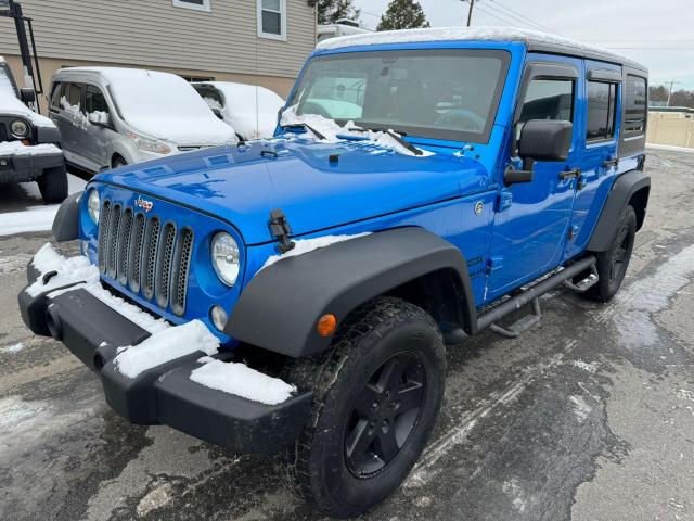 1C4BJWDG2FL520398 - 2015 JEEP WRANGLER U SPORT BLUE photo 1