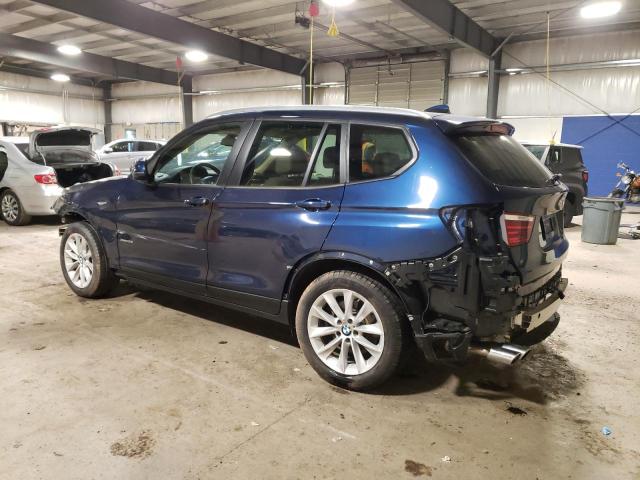 5UXWX9C54G0D88430 - 2016 BMW X3 XDRIVE28I BLUE photo 2