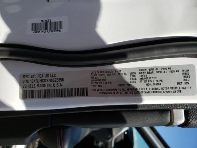 1C4RJHCGXN8623856 - 2022 JEEP GRAND CHER TRAILHAWK 白色 照片 13