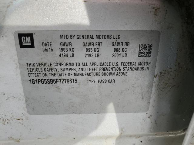 1G1PG5SB6F7279615 - 2015 CHEVROLET CRUZE LTZ SILVER photo 12