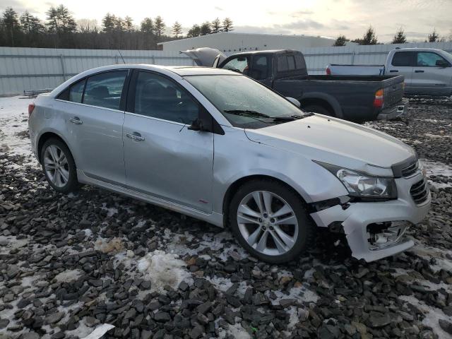 1G1PG5SB6F7279615 - 2015 CHEVROLET CRUZE LTZ SILVER photo 4