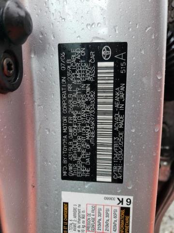 JTNBE46K973040382 - 2007 TOYOTA CAMRY CE SILVER photo 12