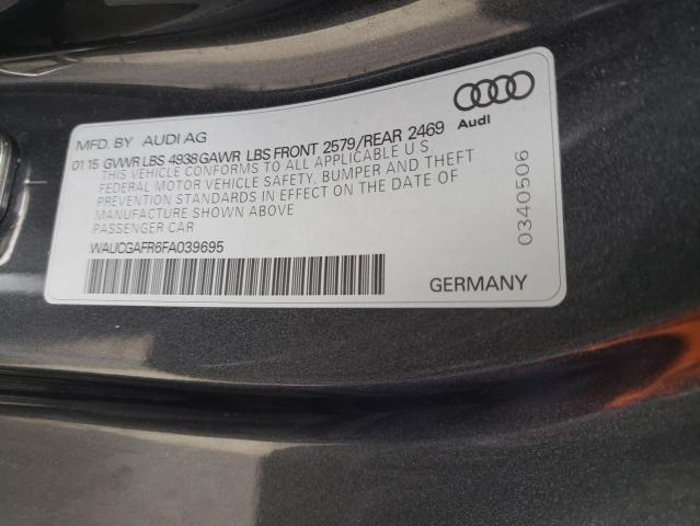 WAUCGAFR6FA039695 - 2015 AUDI S5 PREMIUM PLUS ნაცრისფერი ფოტო 12