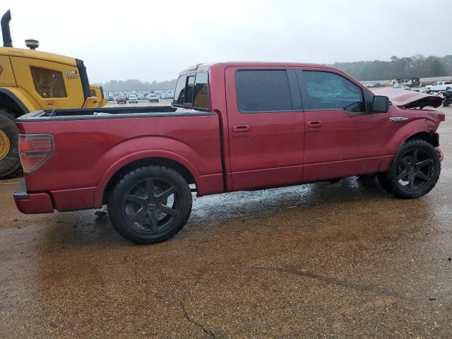 1FTFW1CF7DFD15590 - 2013 FORD F150 SUPERCREW MAROON photo 3