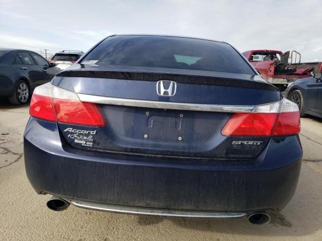 1HGCR2F58FA010555 - 2015 HONDA ACCORD SPORT BLUE photo 6