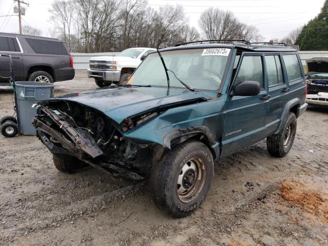 1J4FJ28S0WL263857 - 1998 JEEP CHEROKEE SE GREEN photo 1