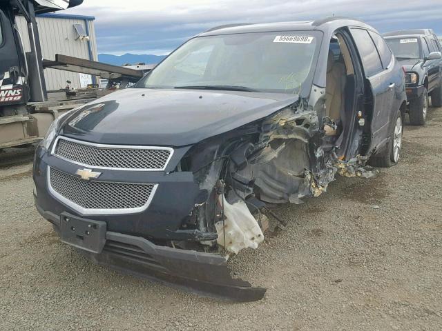 1GNKVLEDXBJ362834 - 2011 CHEVROLET TRAVERSE LTZ BLACK photo 2