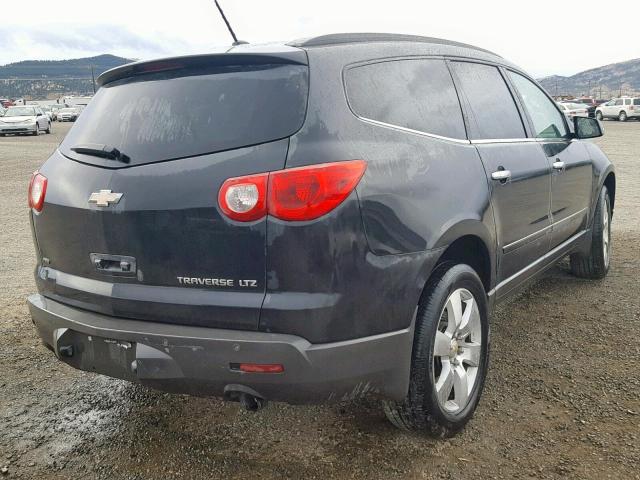 1GNKVLEDXBJ362834 - 2011 CHEVROLET TRAVERSE LTZ BLACK photo 4