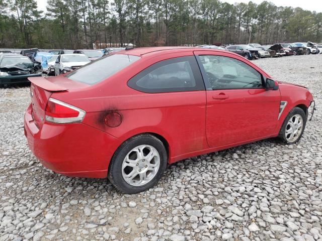 1FAHP33N78W138429 - 2008 FORD FOCUS SE RED photo 3