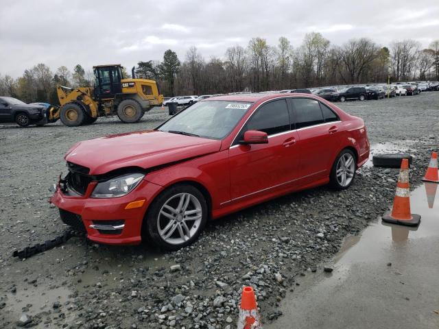 WDDGF8AB9ER315206 - 2014 MERCEDES-BENZ C 300 4MATIC RED photo 1