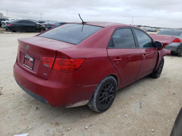 KNAFU4A22D5727510 - 2013 KIA FORTE EX RED photo 3