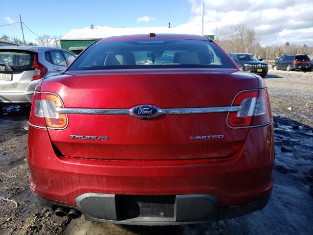 1FAHP2FW0AG168127 - 2010 FORD TAURUS LIMITED RED photo 6