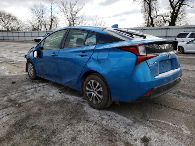 JTDL9MFU8M3029397 - 2021 TOYOTA PRIUS LE BLUE photo 2