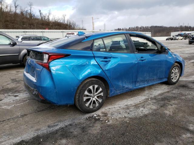 JTDL9MFU8M3029397 - 2021 TOYOTA PRIUS LE BLUE photo 3