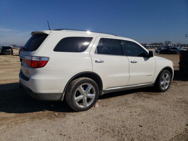 1C4SDJET0CC285999 - 2012 DODGE DURANGO CITADEL WHITE photo 3