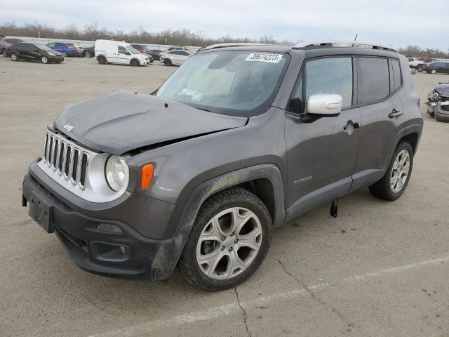 ZACCJADB8HPE54689 - 2017 JEEP RENEGADE LIMITED GRAY photo 1