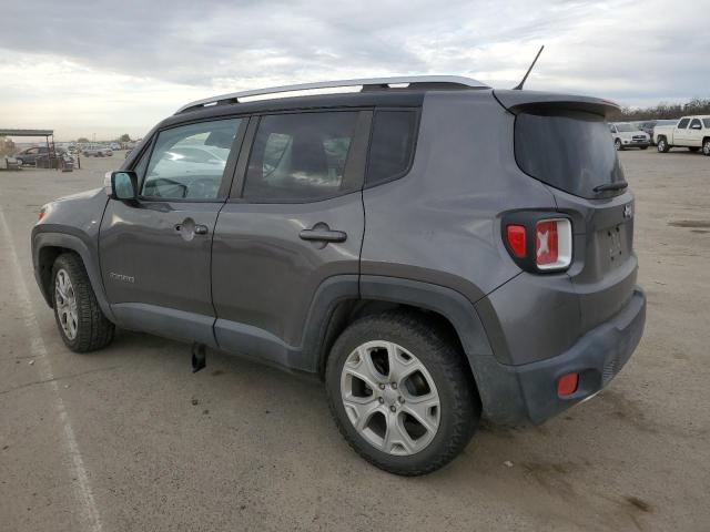 ZACCJADB8HPE54689 - 2017 JEEP RENEGADE LIMITED GRAY photo 2