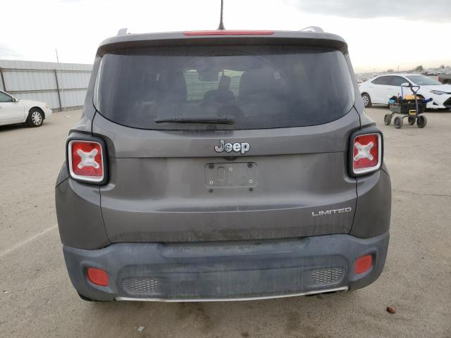 ZACCJADB8HPE54689 - 2017 JEEP RENEGADE LIMITED GRAY photo 6