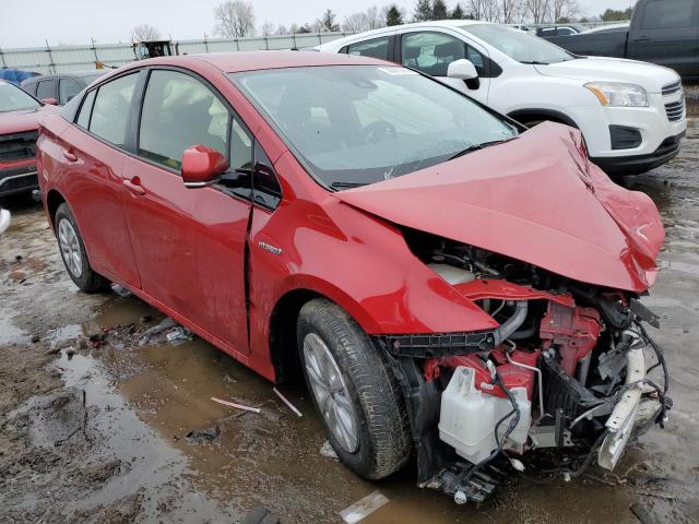 JTDKARFU9L3109922 - 2020 TOYOTA PRIUS L RED photo 4