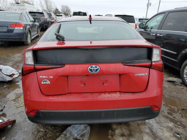 JTDKARFU9L3109922 - 2020 TOYOTA PRIUS L RED photo 6