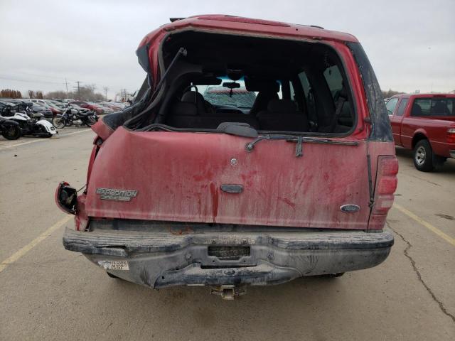 1FMRU1664YLB83891 - 2000 FORD EXPEDITION XLT RED photo 6