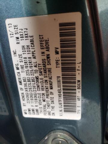 5J6TF1H54EL000679 - 2014 HONDA CROSSTOUR EXL ლურჯი ფოტო 12