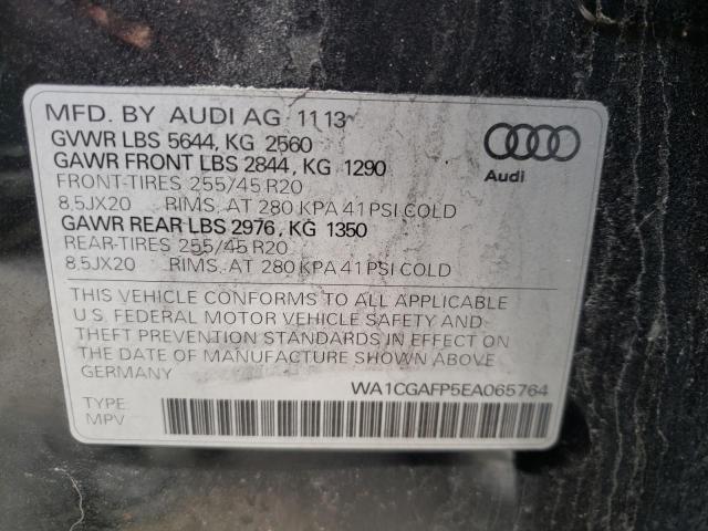 WA1CGAFP5EA065764 - 2014 AUDI SQ5 PREMIUM PLUS BLACK photo 12