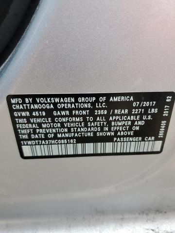 1VWDT7A37HC085162 - 2017 VOLKSWAGEN PASSAT R-LINE Gümüş foto 13