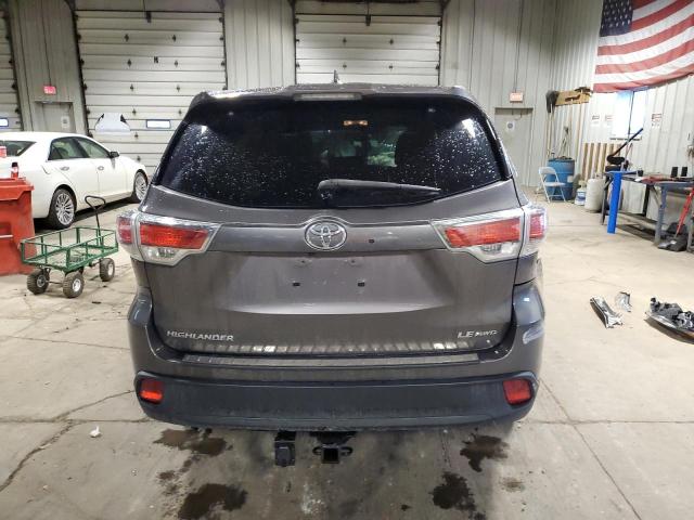 5TDBKRFHXGS277797 - 2016 TOYOTA HIGHLANDER LE GRAY photo 6