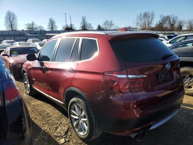 5UXWX9C56E0D24032 - 2014 BMW X3 XDRIVE28I BURGUNDY photo 2