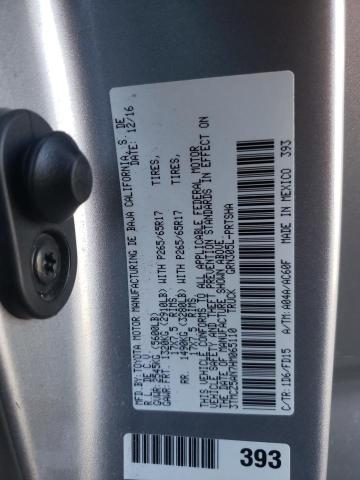 3TMCZ5AN7HM065110 - 2017 TOYOTA TACOMA DOUBLE CAB 银色 照片 13