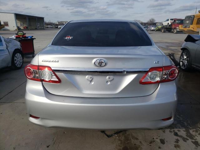 2T1BU4EEXCC851080 - 2012 TOYOTA COROLLA BASE SILVER photo 6