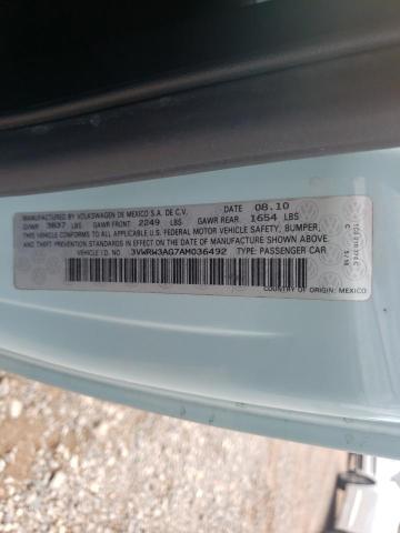 3VWRW3AG7AM036492 - 2010 VOLKSWAGEN NEW BEETLE Blau Foto 10