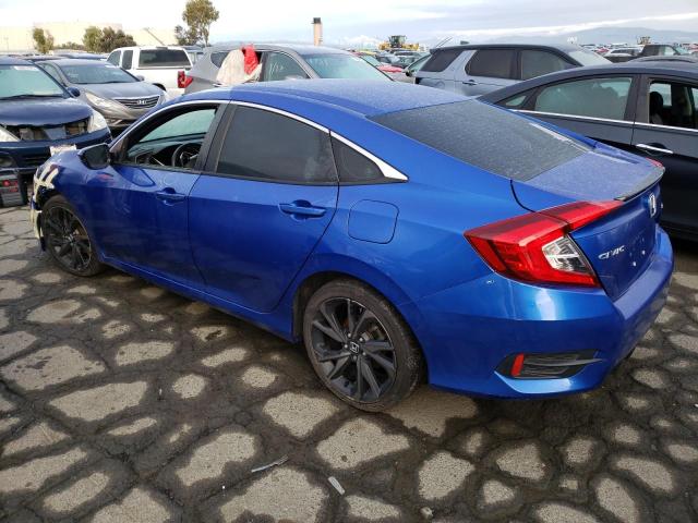 19XFC2F85KE209237 - 2019 HONDA CIVIC SPORT BLUE photo 2