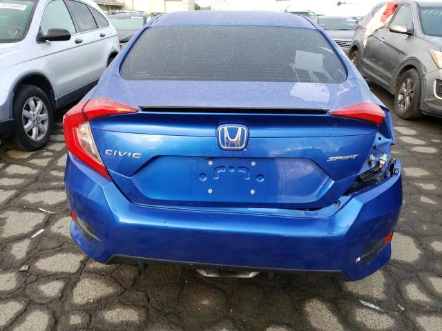 19XFC2F85KE209237 - 2019 HONDA CIVIC SPORT BLUE photo 6