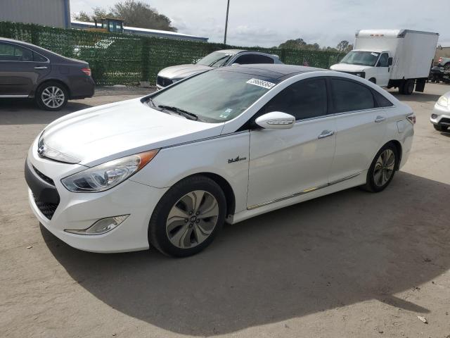 KMHEC4A4XFA125608 - 2015 HYUNDAI SONATA HYBRID WHITE photo 1