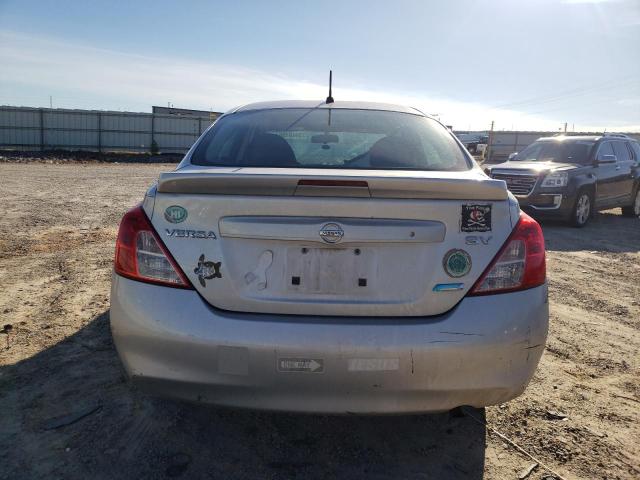 3N1CN7AP7EL812346 - 2014 NISSAN VERSA S SILVER photo 6