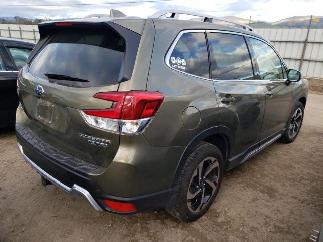 JF2SKARCXNH460282 - 2022 SUBARU FORESTER TOURING 绿色 照片 3