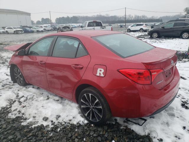 2T1BURHE8HC843723 - 2017 TOYOTA COROLLA L RED photo 2