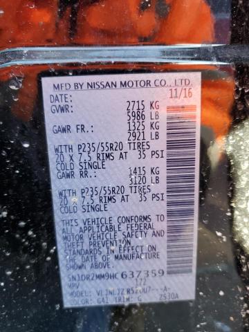 5N1DR2MM9HC637359 - 2017 NISSAN PATHFINDER S 黑色 照片 13