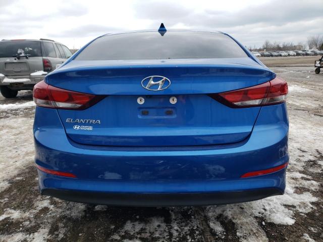 KMHD84LF4JU662901 - 2018 HYUNDAI ELANTRA SEL BLUE photo 6