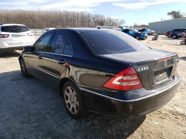 WDBRF92H76F786459 - 2006 MERCEDES-BENZ C SEDAN 280 4MATIC BLACK photo 2