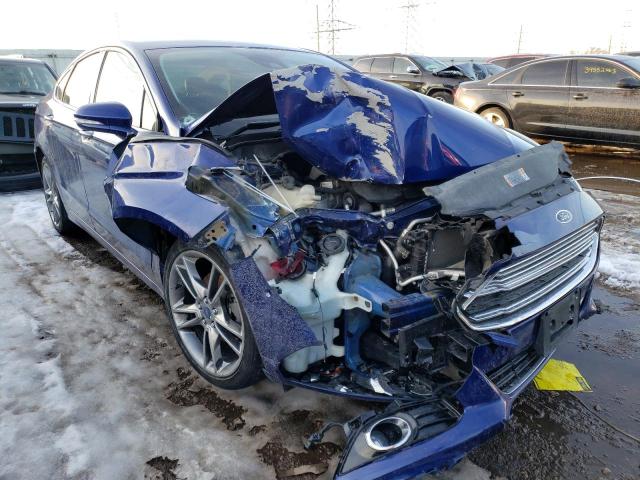 3FA6P0D90DR103347 - 2013 FORD FUSION TITANIUM BLUE photo 4