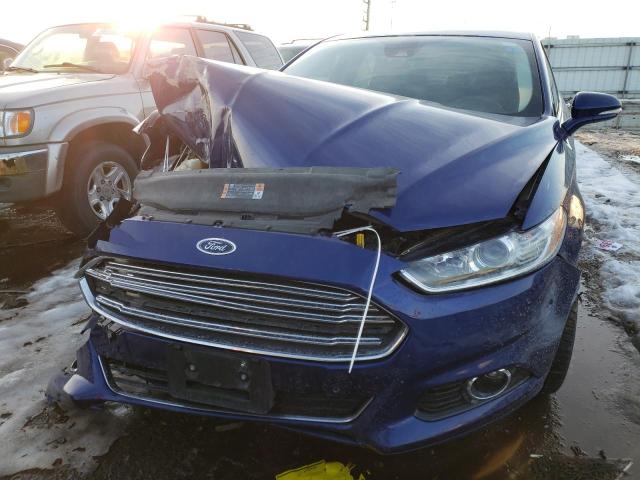 3FA6P0D90DR103347 - 2013 FORD FUSION TITANIUM BLUE photo 5