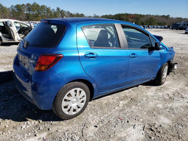 VNKKTUD37FA024818 - 2015 TOYOTA YARIS BLUE photo 3