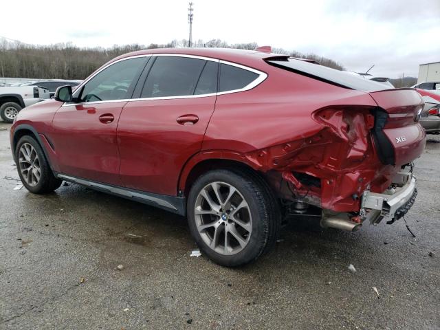 5UXCY6C00N9N19605 - 2022 BMW X6 XDRIVE40I BURGUNDY photo 2
