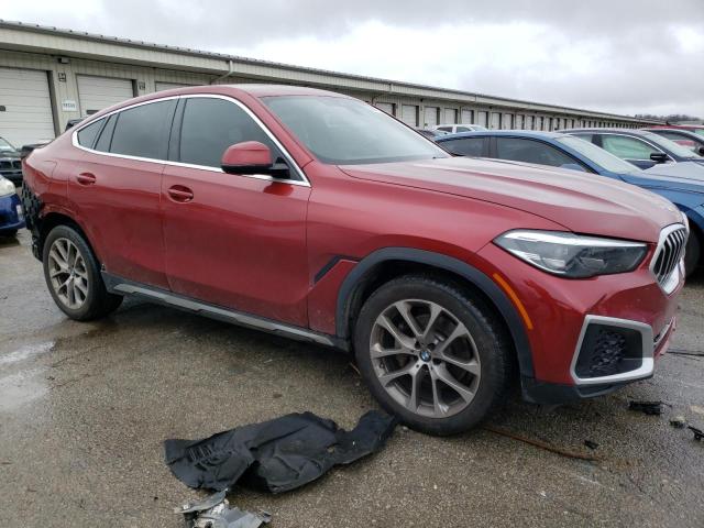 5UXCY6C00N9N19605 - 2022 BMW X6 XDRIVE40I BURGUNDY photo 4